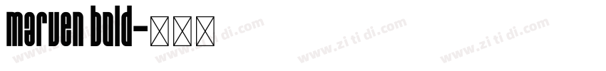 maruen bold字体转换